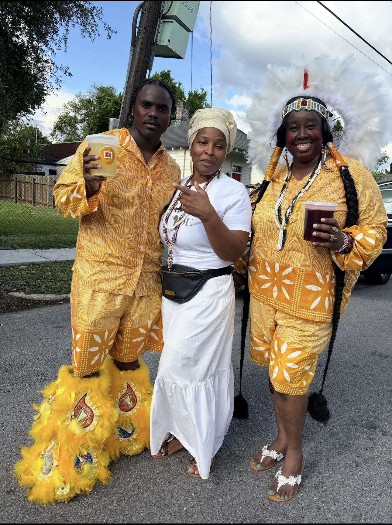 Community members celebrating culture while enjoying Pure Love Pantry beverages
