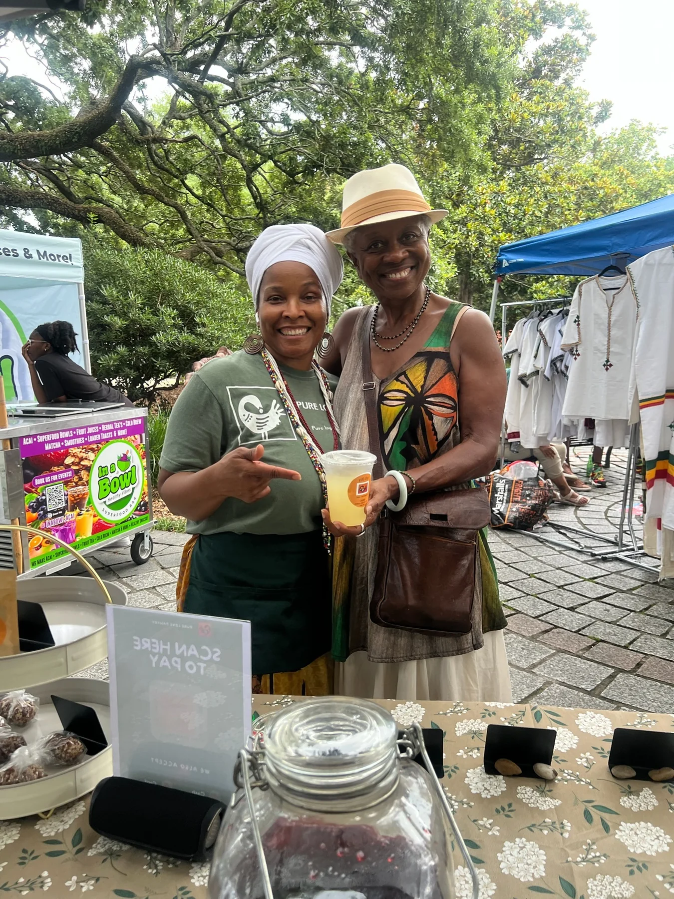 Wendy Firven posing with a community supporter