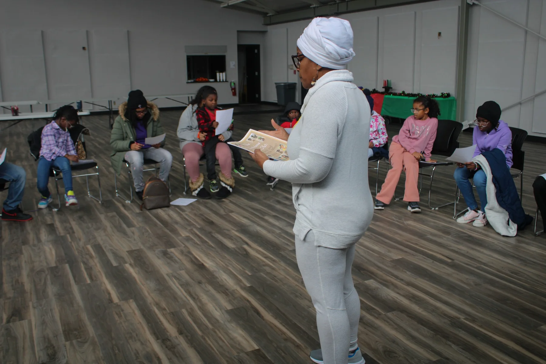 Wendy Firven leading a youth wellness workshop