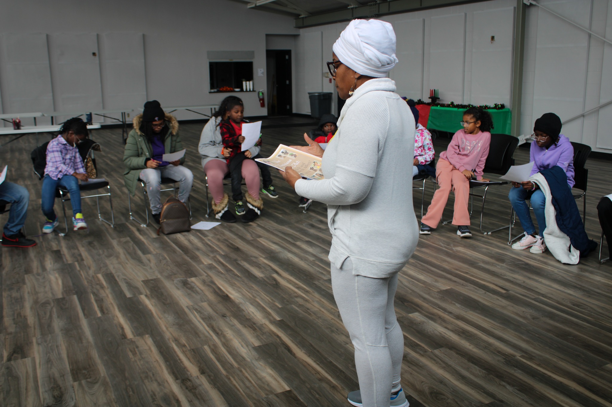 Wendy Firven leading a youth wellness workshop